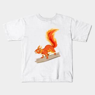 Illustration of cute squirrel Kids T-Shirt